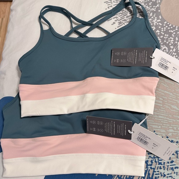 Z Supply Active courtside tank bra NWT teal/mauve/white - Picture 2 of 2